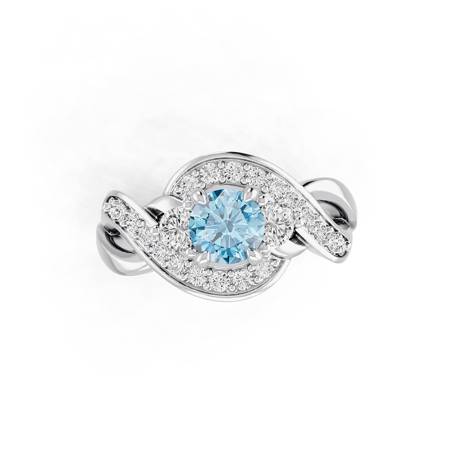 14K Gold Semi Mount Ring Setting Round Ro 5x5mm Diamond Accent Syz Jewelry