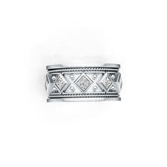 Gold Plated Sterling Silver Semi Mount Men Ring Setting Princess SQ 3X Syzjewelry