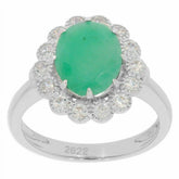Platinum Semi Mount Ring Setting Oval OV 10x8mm N0284PJC2 Diamond Accent Syzjewelry