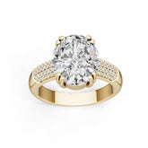 10K Gold Semi Mount Ring Setting Oval OV 13X11mm Syzjewelry