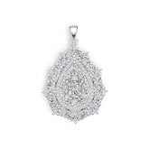 10K Gold Semi Mount Pendant Setting Oval OV 7X5mm Moissanite Accent DHJ
