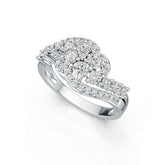 18K Gold Semi Mount Ring Setting Round RD 3.5mm Diamond Accent DHJ