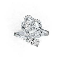 Sterling Silver Semi Mount Ring Setting Round RD 4.5mm DHJ