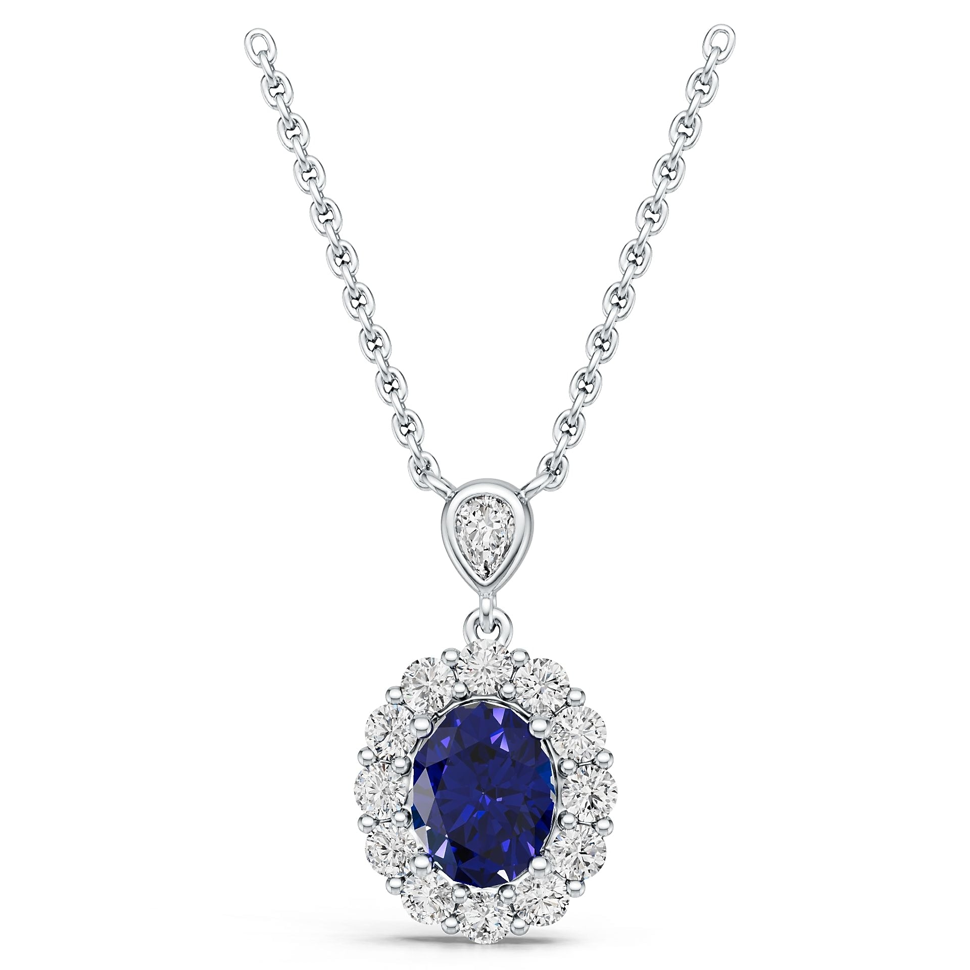 18K Gold Semi Mount Pendant Setting Oval Ov 9x7mm Syz Jewelry