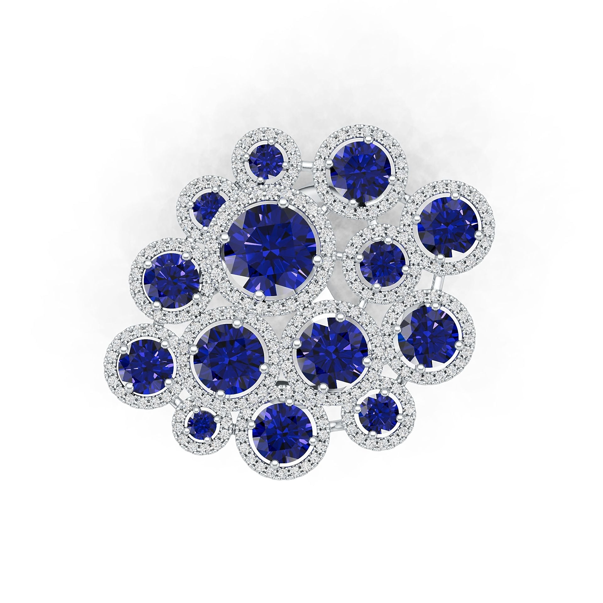 Sterling Silver Semi Mount Ring Setting Round Rd 9.5mm Syzjewelry
