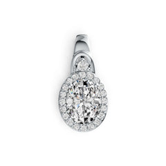 Sterling Silver Semi Mount Pendant Setting Oval OV 8X6mm DHJ