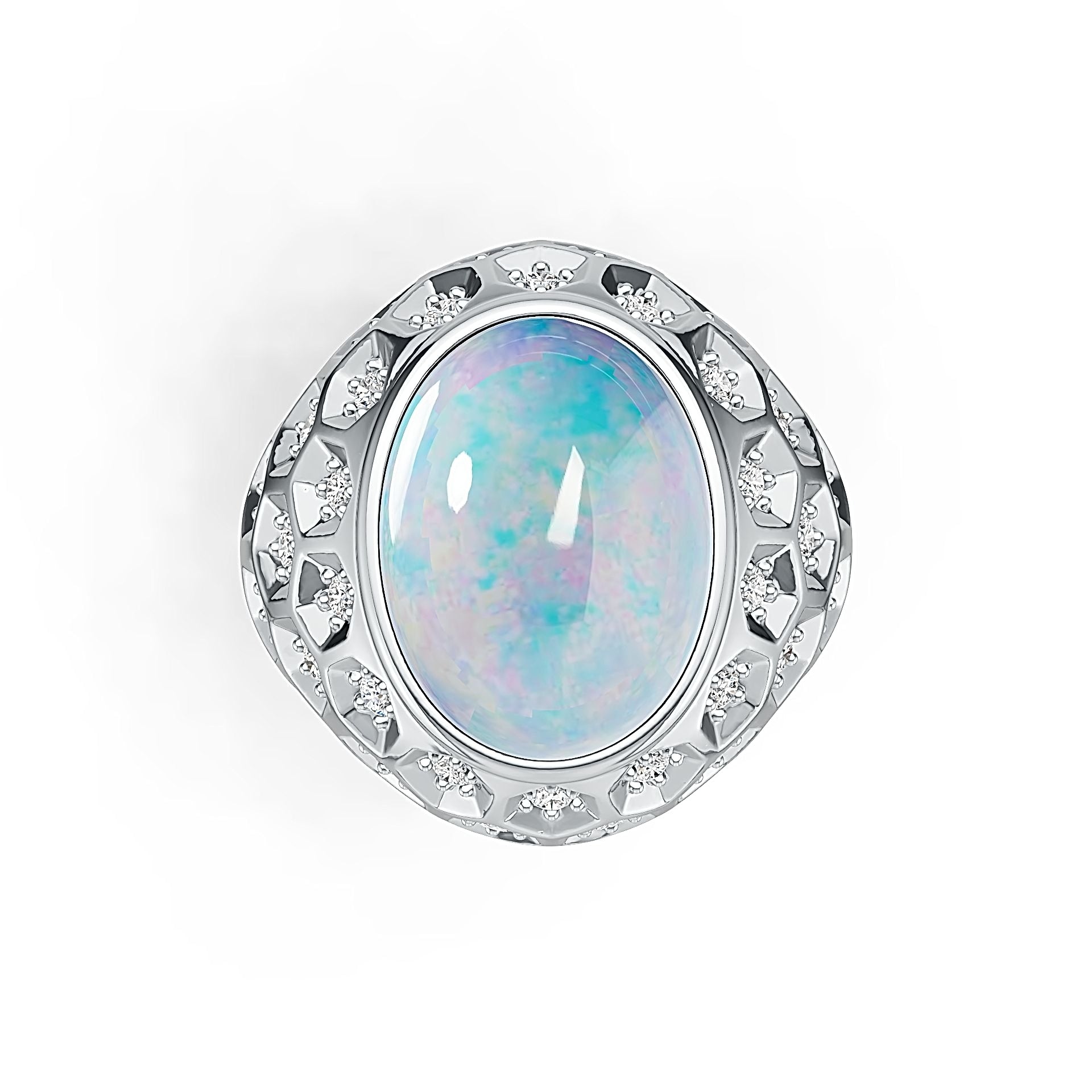 Sterling Silver Semi Mount Ring Setting Oval OV 16x12mm Cabochon Syzjewelry