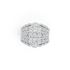 Sterling Silver Semi Mount Ring Setting Round RD 3.75mm DHJ