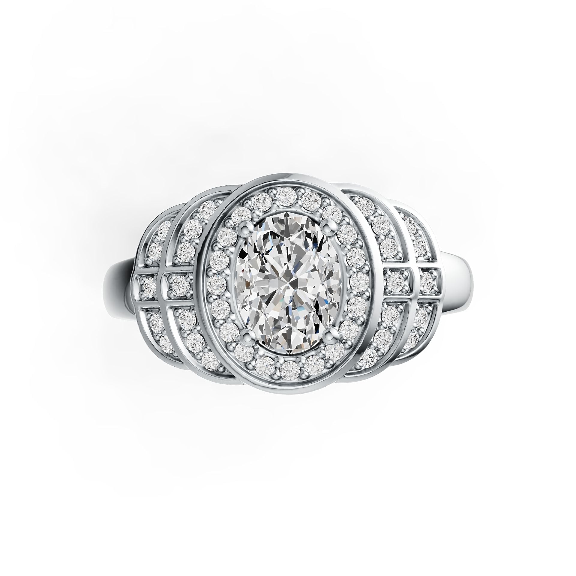 Sterling Silver Semi Mount Ring Setting Oval OV 8X6mm DHJ