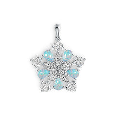 Pendente de Prata Esterlina Semi Montado Configuração Pera PE 7X5mm