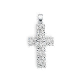 Sterling Silver Semi Mount Pendant Setting Cushion CU 7X7mm Cross Theme DHJ