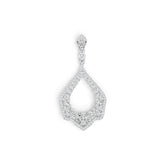 18K Gold Semi Mount Pendant Setting Oval OV 6X4mm Diamond Accent DHJ