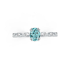 Sterling Silver Semi Mount Ring Setting Oval OV 6x4mm Solitaire DHJ