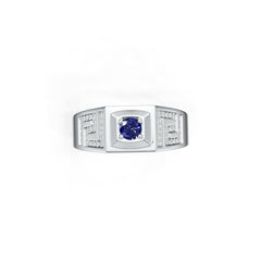 Men's Sterling Silver Semi Mount Ring Setting Round RD 4x4mm Syzjewelry