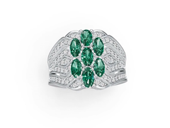 Sterling Silver Semi Mount Ring Setting Oval OV 5X3mm DHJ