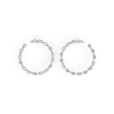 10K Gold Semi Mount Earrings Setting Pear PE 5X3mm Open Circle Hoop DHJ