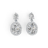 Sterling Silver Semi Mount Earrings Setting Oval OV 10X8mm PE 6X4mm DHJ