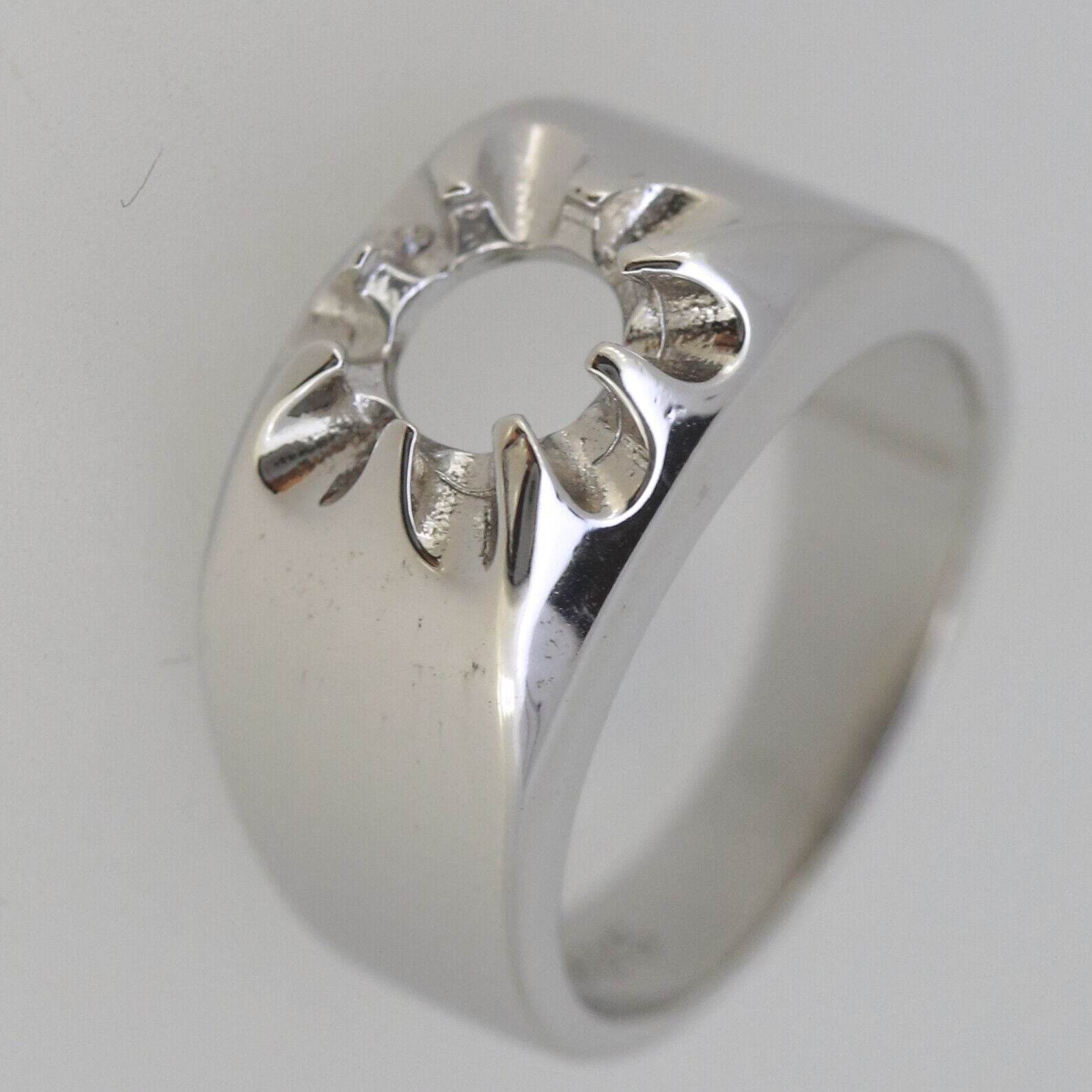 Men's 18K Gold Semi Mount Ring Setting Round RD 7x7mm Ring Solid Syzjewelry