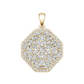 14K Gold Semi Mount Pendant Setting Round Ro 3x3mm Diamond Accent Syz Jewelry