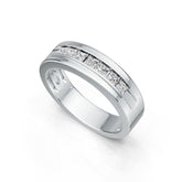 Platinum Semi Mount Ring Setting Princess SQ 2.5mm Men's Ring DHJ