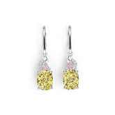 18K Gold Semi Mount Earrings Setting Cushion CU 9X7mm TRI 4X4mm Diamond Accent DHJ