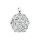 Sterling Silver Semi Mount Pendant Setting Trillion TR 4X4mm DHJ