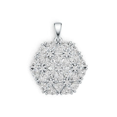 Sterling Silver Semi Mount Pendant Setting Trillion TR 4X4mm DHJ