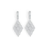 Sterling Silver Earrings Dangle Drop with White Topaz or Moissanite DHJ