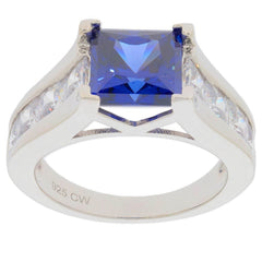 14K Gold Semi Mount Ring Setting Princess SQ 9X9mm 25534R Diamond Accent Syzjewelry