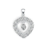 Sterling Silver Semi Mount Pendant Setting Oval OV 7X5mm with White Topaz DHJ