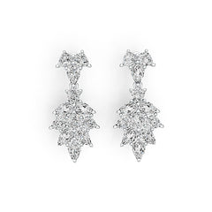 Sterling Silver Semi Mount Earrings Setting Pear PE 6X4mm PE 5X4mm DHJ