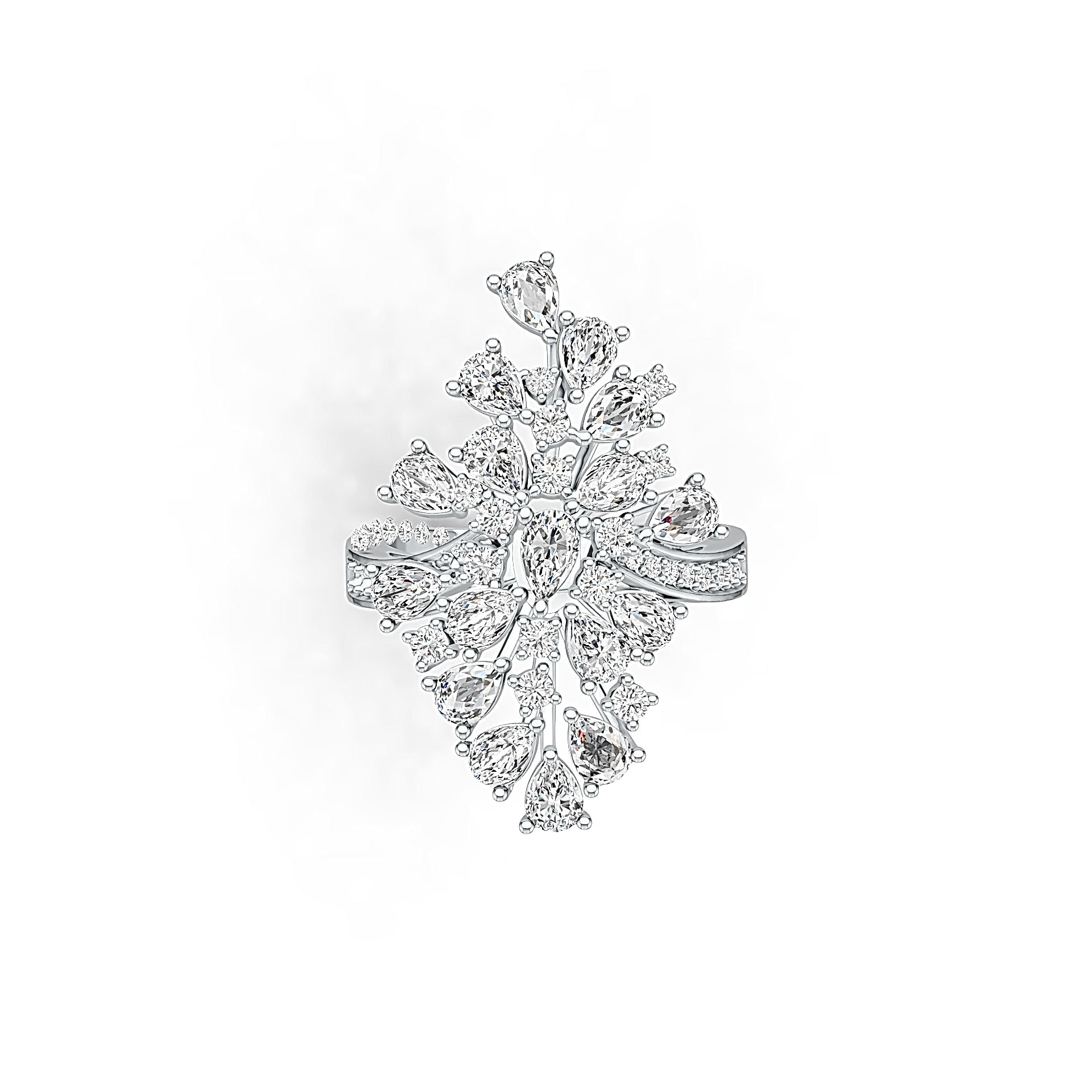 Sterling Silver Semi Mount Ring Setting Pear PE 5x3mm DHJ