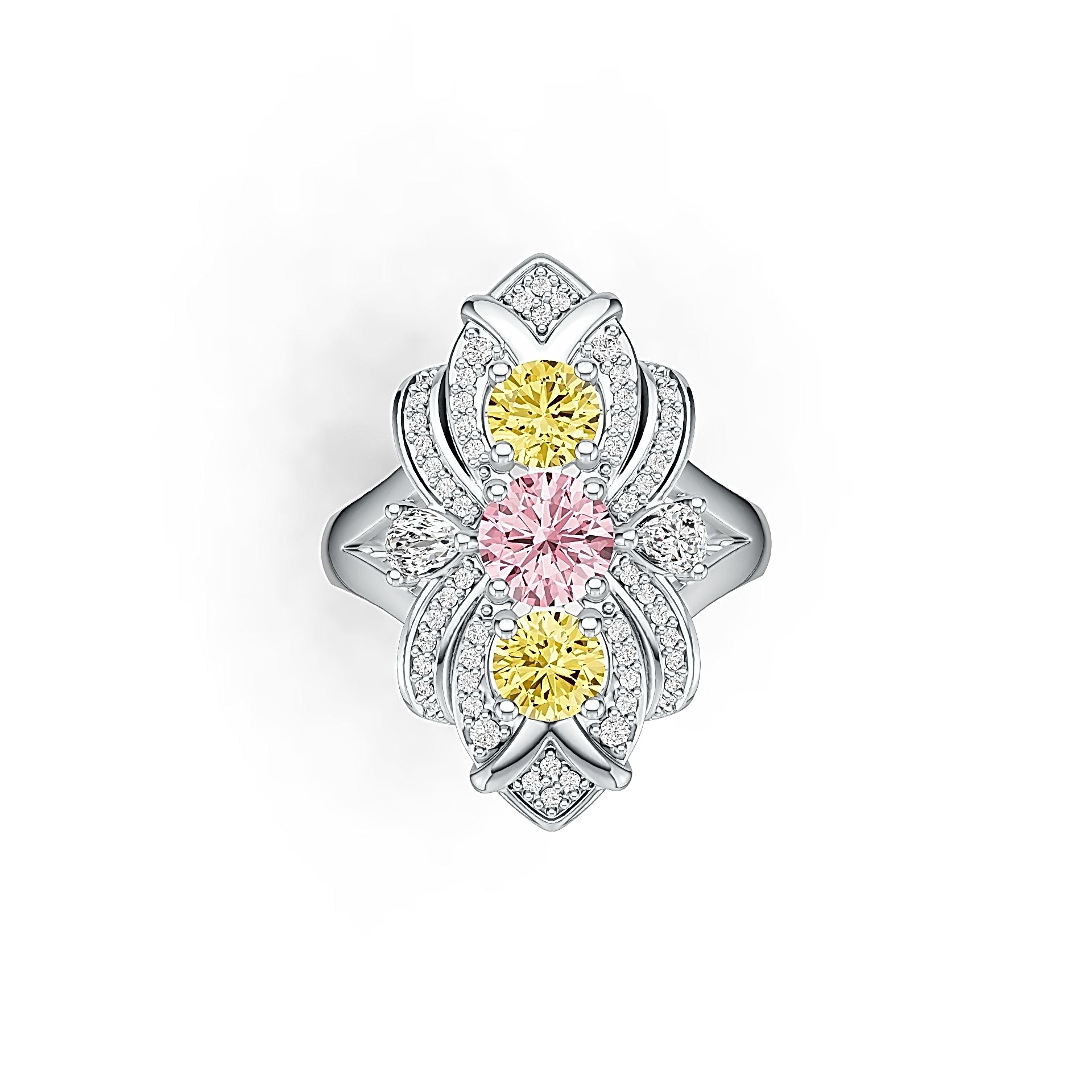 Sterling Silver Semi Mount Ring Setting Round RD 6x6mm RD 5x5mm PE 4x3mm DHJ