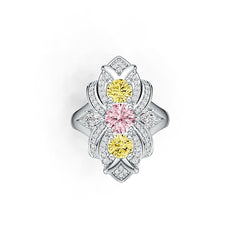 Sterling Silver Semi Mount Ring Setting Round RD 6x6mm RD 5x5mm PE 4x3mm DHJ