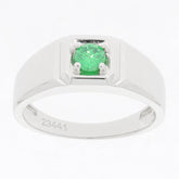Men's 18K Gold Semi Mount Ring Setting Round RD 4x4mm White Top 2344 Syzjewelry