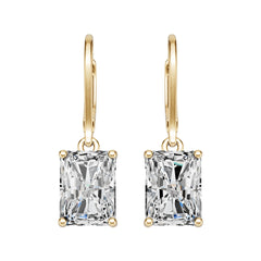 Platinum Semi Mount Earrings Setting Emerald Em 8x6mm Syz Jewelry