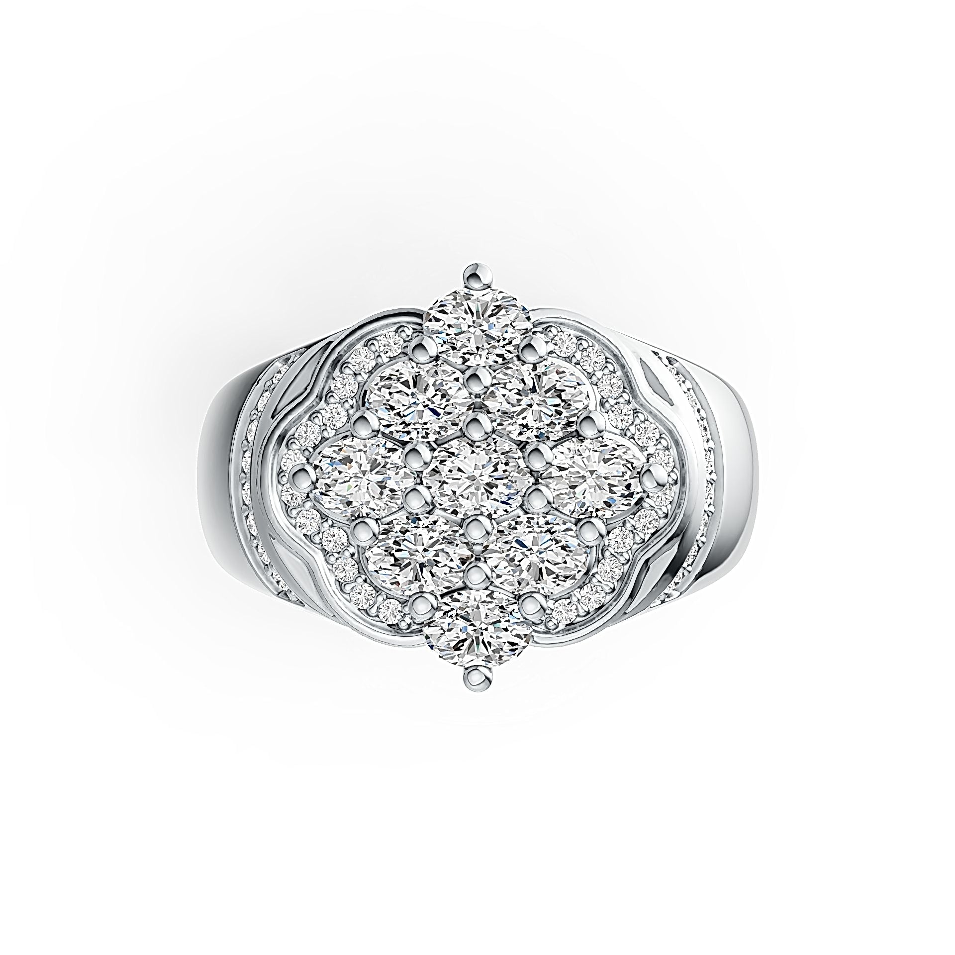 Sterling Silver Semi Mount Ring Setting Oval OV 4X3mm with White Topaz - Syzjewelry