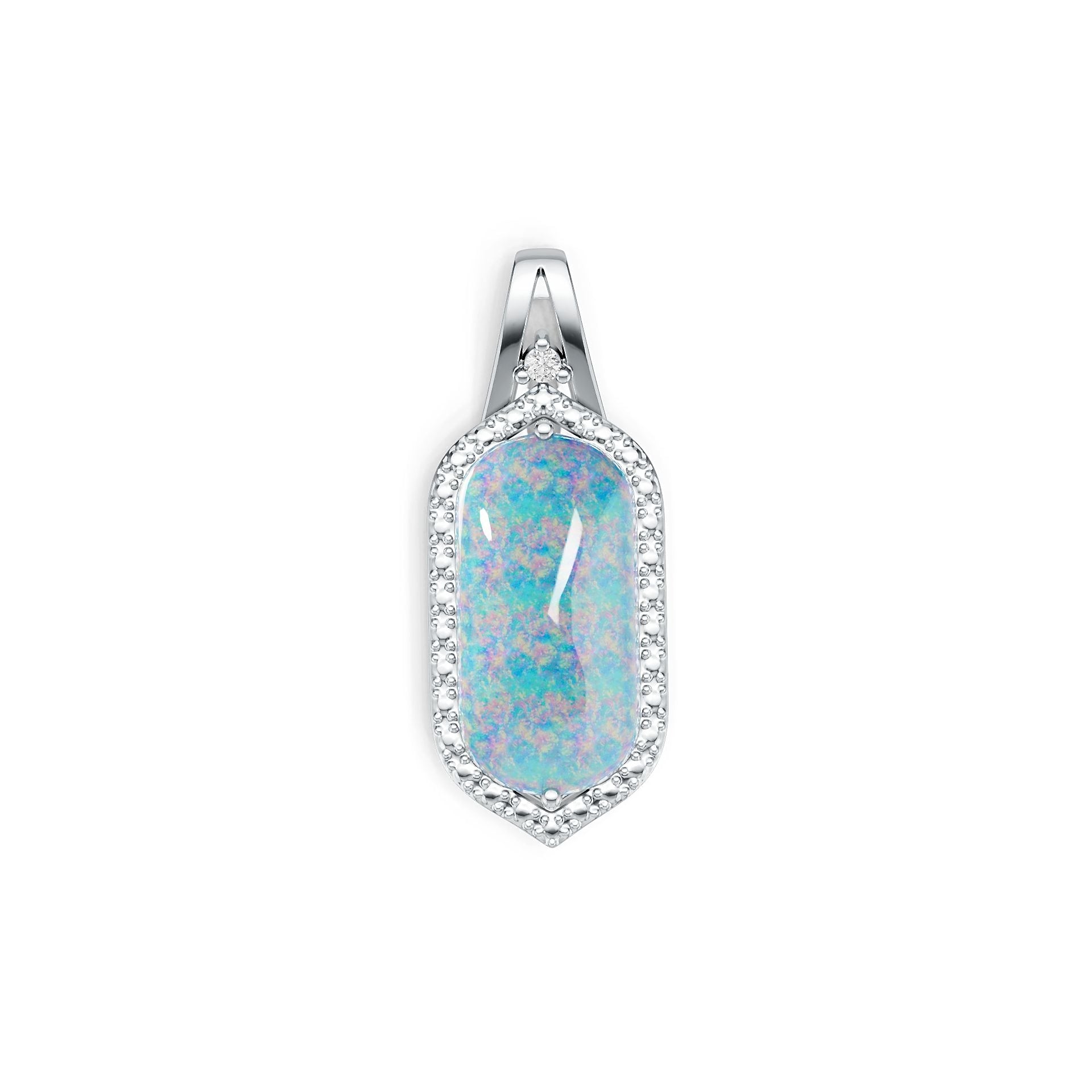 Sterling Silver Semi Mount Pendant Setting Oval OV 20X10mm Cabochon DHJ