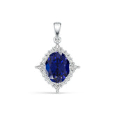 Platinum Semi Mount Pendant Setting Oval Ov 10x8mm Syzjewelry