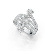 14K Gold Semi Mount Ring Setting Round RD 5x5mm Diamond Accent DHJ