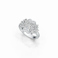 10K Gold Semi Mount Ring Setting Oval OV 4X3mm with White Topaz Moissanite Accent DHJ