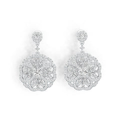 Sterling Silver Semi Mount Earrings Setting Round RD 5x5mm DHJ