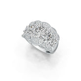 18K Gold Semi Mount Ring Setting Oval OV 8X6mm Diamond Accent DHJ