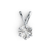 14K Gold Semi Mount Pendant Setting Round RD 6x6mm DHJ