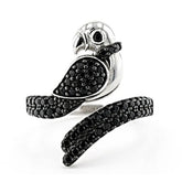 18K Gold Ring Parrot Theme with White Topaz or Moissanite Diamond Accent DHJ