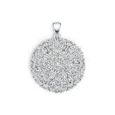 Sterling Silver Cluster Pendant with White Topaz or Moissanite DHJ