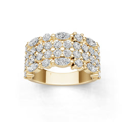 10K Gold Semi Mount Ring Setting Marquise Ma 5x2mm Moissanite Accent Syz Jewelry