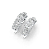 18K Gold Semi Mount Earrings Setting Round RD 4x4mm Diamond Accent DHJ