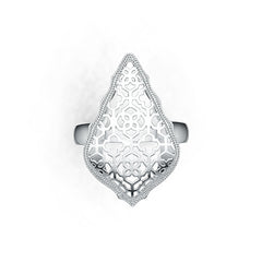 Sterling Silver Semi Mount Ring Setting Filigree DHJ