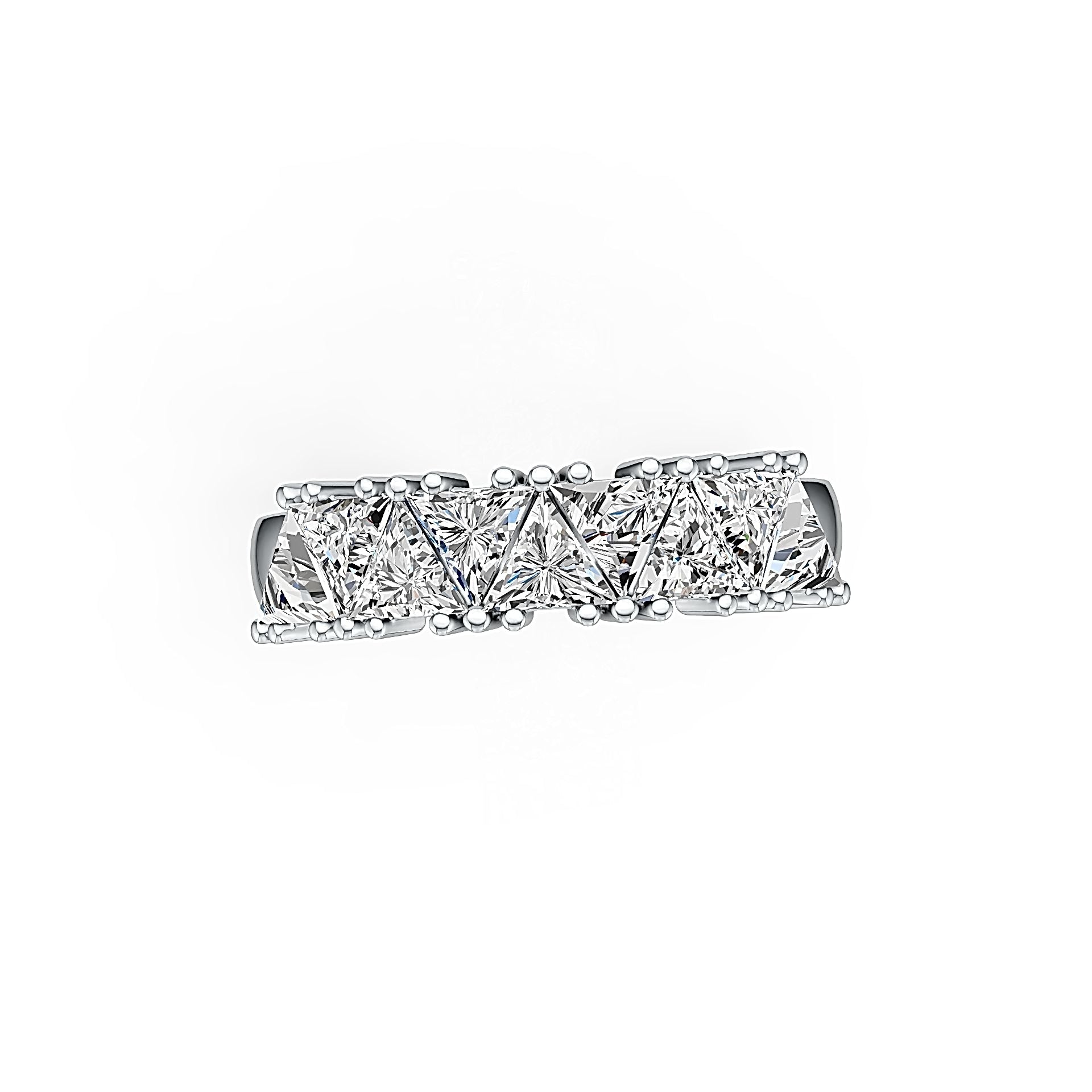 Sterling Silver Semi Mount Ring Setting Trillion TR 4X4mm DHJ